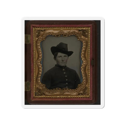 Unidentified Soldier In Union Uniform And Slouch Hat 002 (U.S. Civil War) Refrigerator Magnet 2 Inch Die-Cut - The Sticker Space