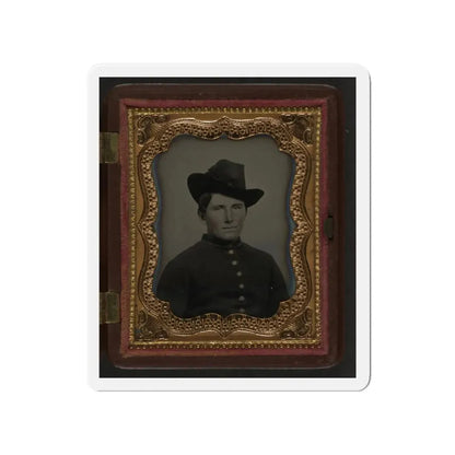 Unidentified Soldier In Union Uniform And Slouch Hat 002 (U.S. Civil War) Refrigerator Magnet 4 Inch Die-Cut - The Sticker Space