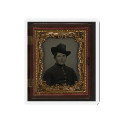 Unidentified Soldier In Union Uniform And Slouch Hat 002 (U.S. Civil War) Refrigerator Magnet 5 Inch Die-Cut - The Sticker Space