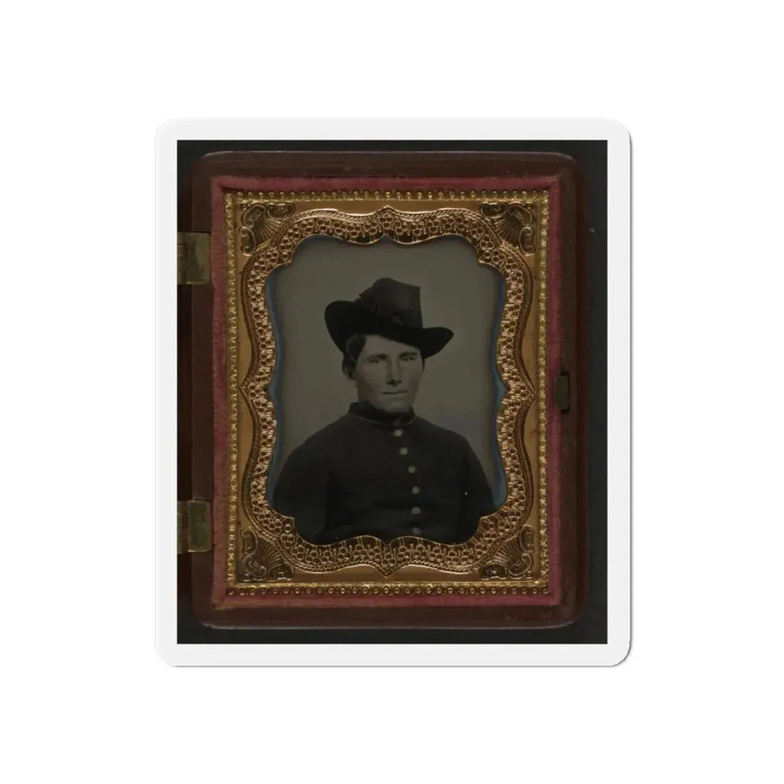 Unidentified Soldier In Union Uniform And Slouch Hat 002 (U.S. Civil War) Refrigerator Magnet 6 Inch Die-Cut - The Sticker Space
