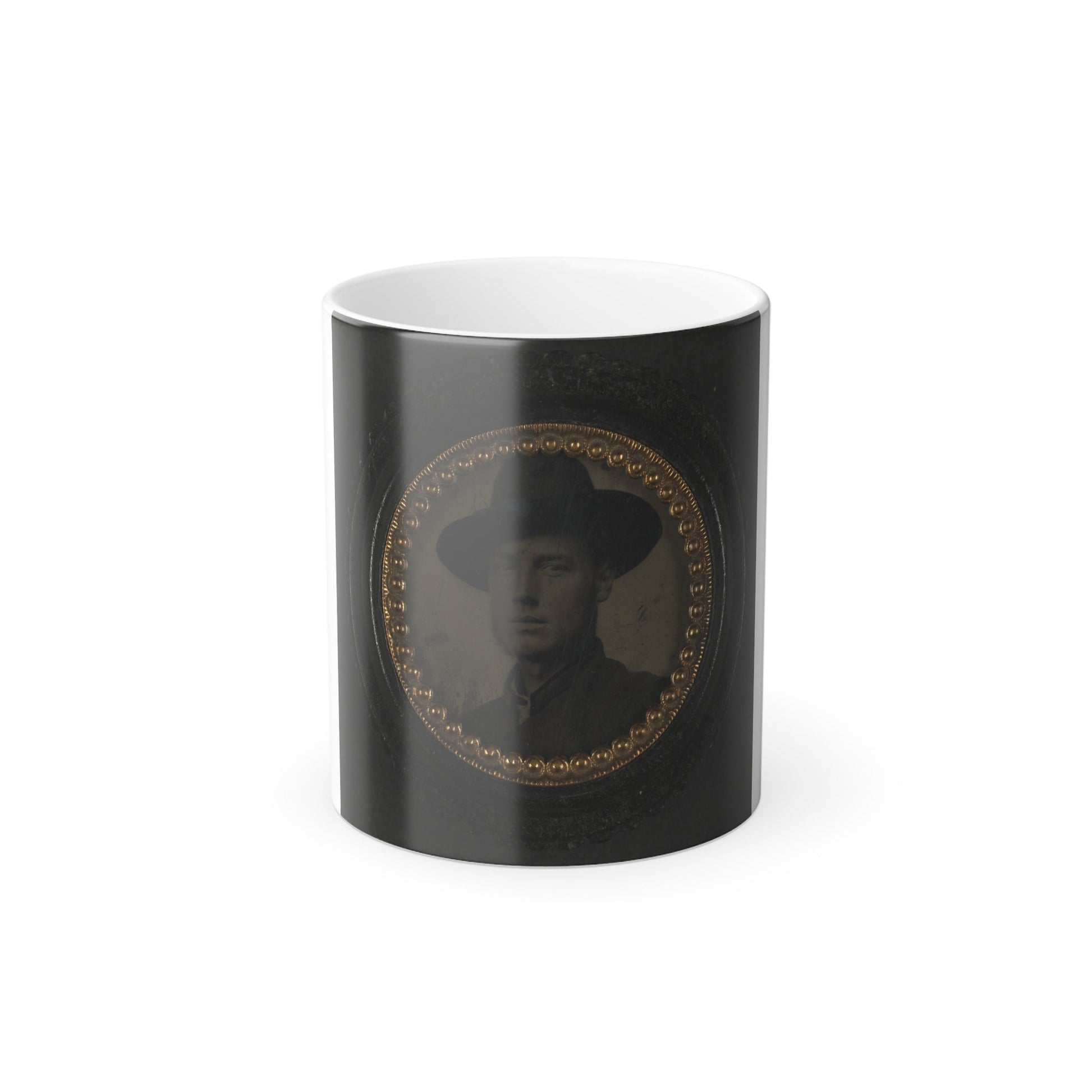 Unidentified Soldier in Union Uniform and Slouch Hat 003 (U.S. Civil War) Color Morphing Mug 11oz-11oz-The Sticker Space