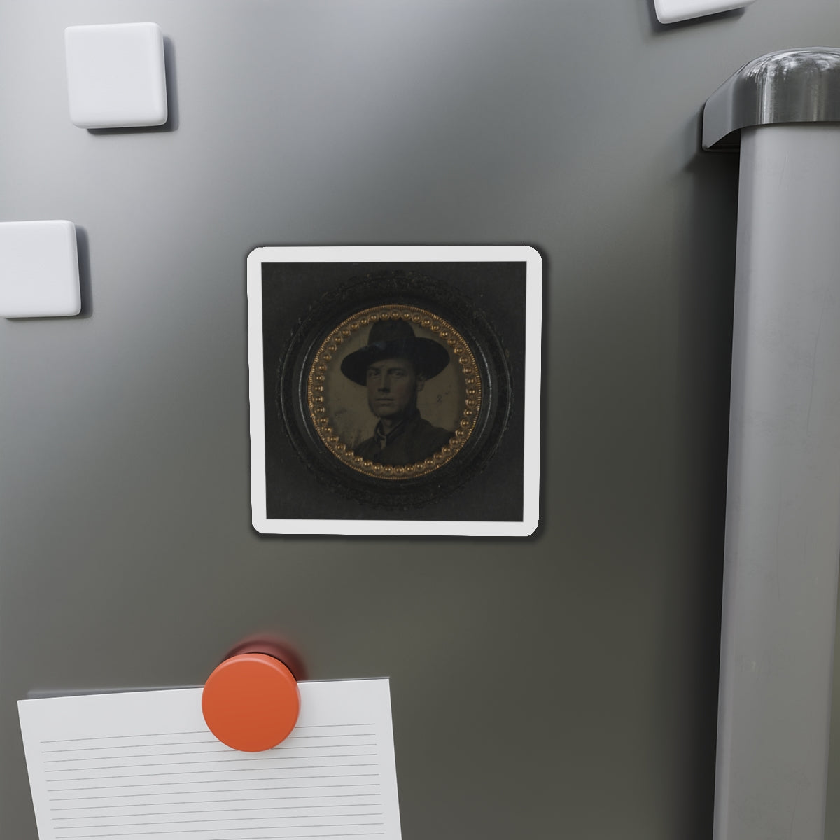 Unidentified Soldier In Union Uniform And Slouch Hat 003 (U.S. Civil War) Refrigerator Magnet-The Sticker Space