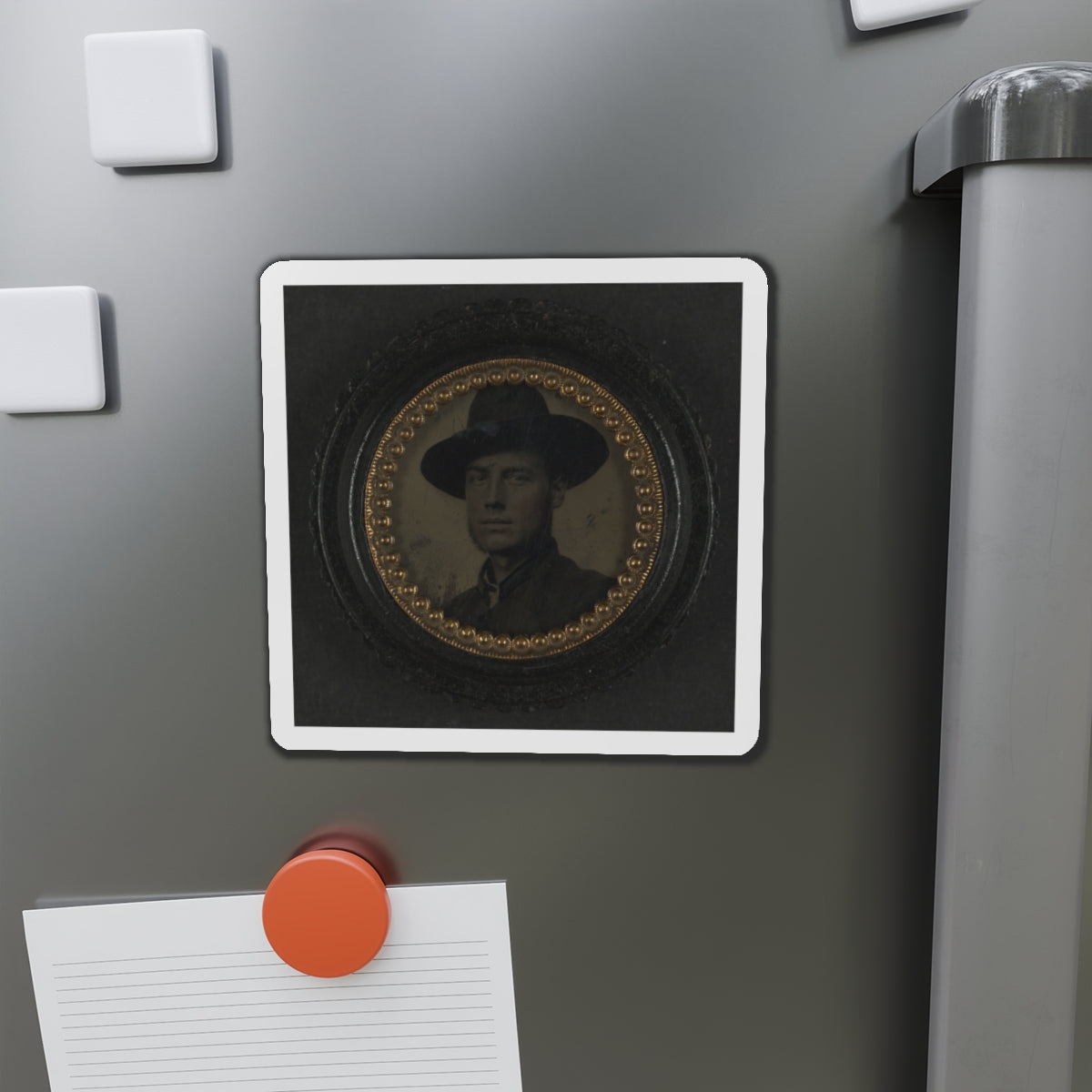 Unidentified Soldier In Union Uniform And Slouch Hat 003 (U.S. Civil War) Refrigerator Magnet-The Sticker Space