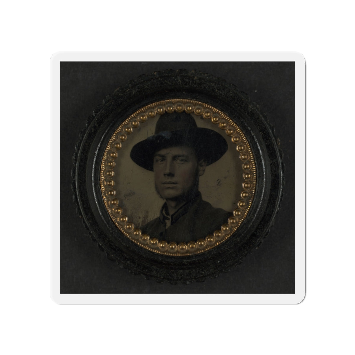 Unidentified Soldier In Union Uniform And Slouch Hat 003 (U.S. Civil War) Refrigerator Magnet-4" x 4"-The Sticker Space