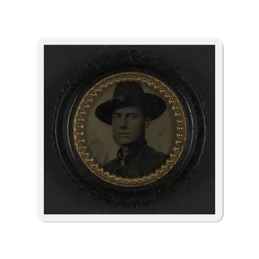 Unidentified Soldier In Union Uniform And Slouch Hat 003 (U.S. Civil War) Refrigerator Magnet 4 Inch Die-Cut - The Sticker Space