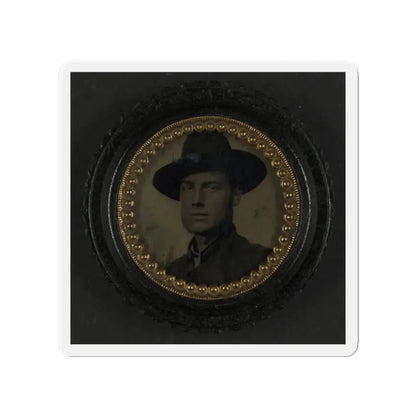 Unidentified Soldier In Union Uniform And Slouch Hat 003 (U.S. Civil War) Refrigerator Magnet 4 Inch Die-Cut - The Sticker Space