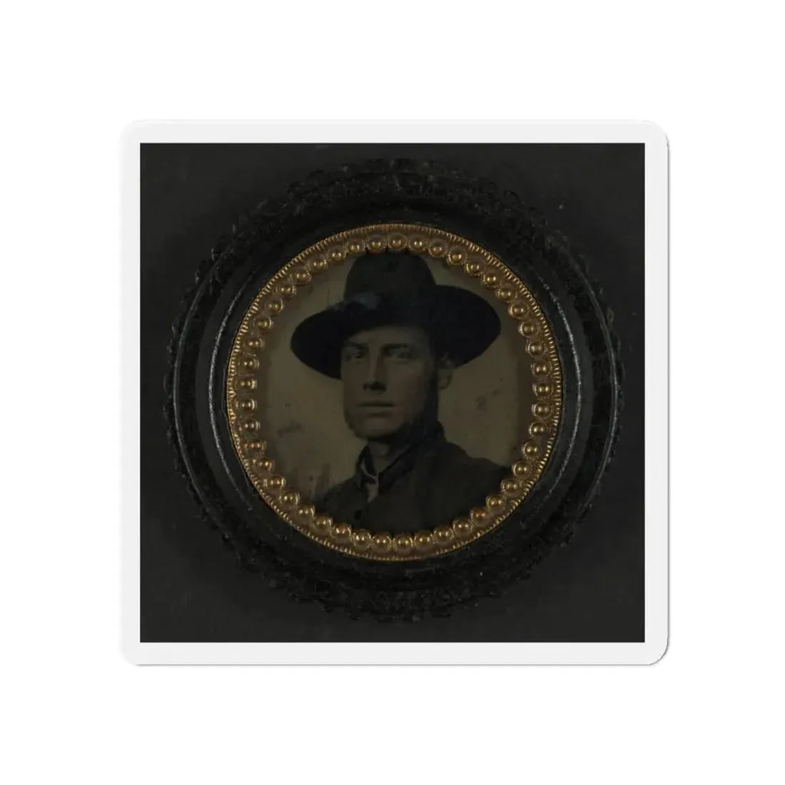 Unidentified Soldier In Union Uniform And Slouch Hat 003 (U.S. Civil War) Refrigerator Magnet 6 Inch Die-Cut - The Sticker Space