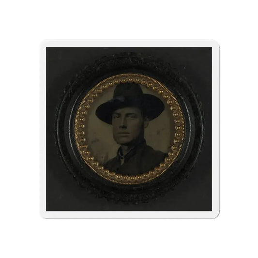 Unidentified Soldier In Union Uniform And Slouch Hat 003 (U.S. Civil War) Refrigerator Magnet 6 Inch Die-Cut - The Sticker Space