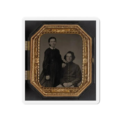 Unidentified Soldier In Union Uniform And Unidentified Woman(3) (U.S. Civil War) Refrigerator Magnet 4 Inch Die-Cut - The Sticker Space