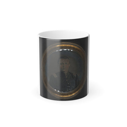 Unidentified Soldier in Union Uniform and Unidentified Woman in Dress in Locket (U.S. Civil War) Color Morphing Mug 11oz-11oz-The Sticker Space