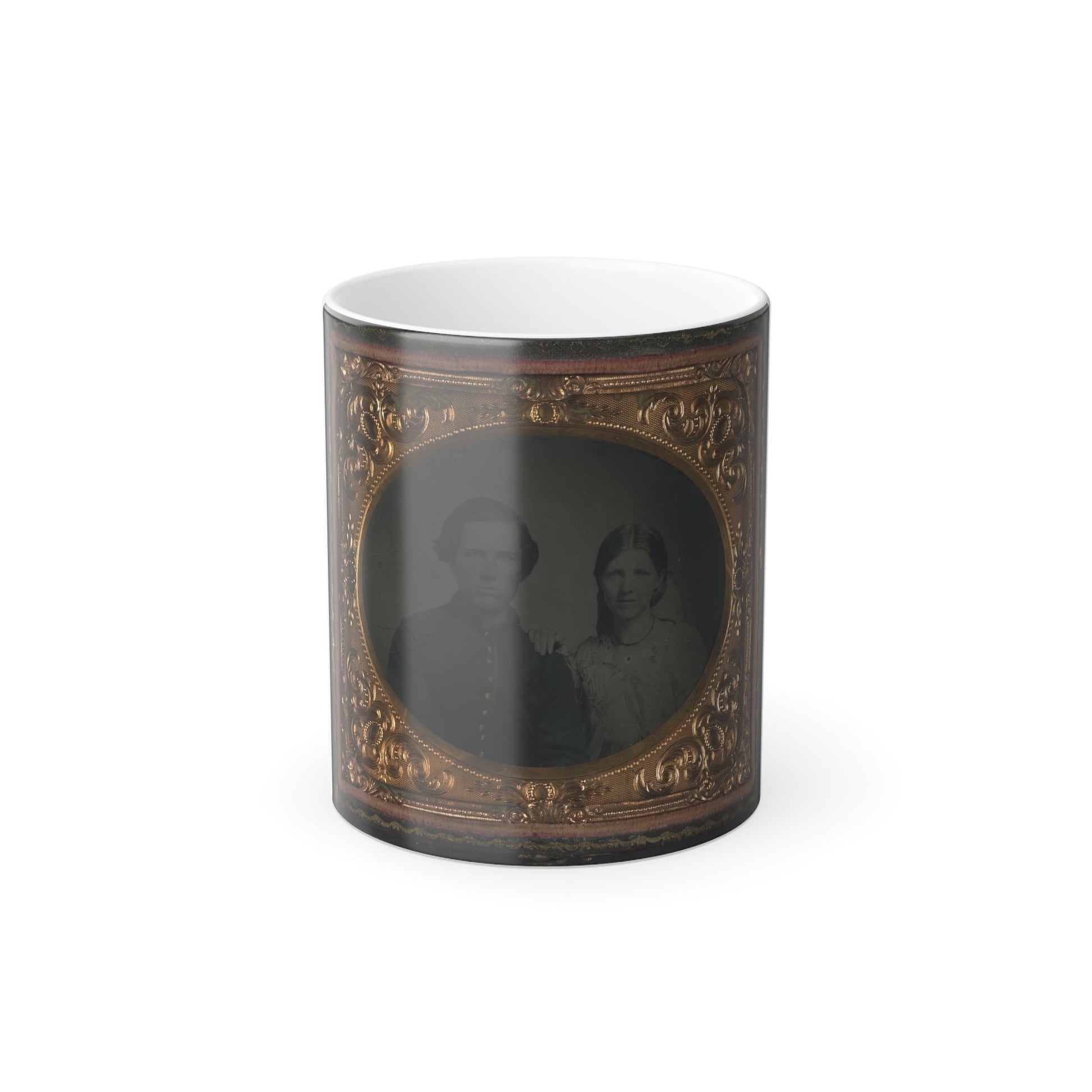 Unidentified Soldier in Union Uniform and Unidentified Woman (U.S. Civil War) Color Morphing Mug 11oz-11oz-The Sticker Space