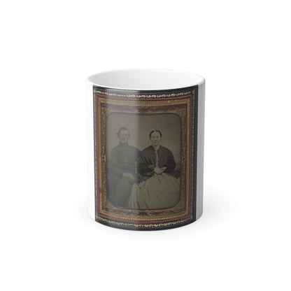 Unidentified Soldier in Union Uniform and Unidentified Woman(2) (U.S. Civil War) Color Morphing Mug 11oz-11oz-The Sticker Space