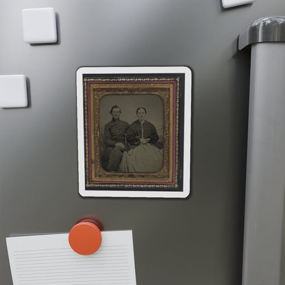 Unidentified Soldier In Union Uniform And Unidentified Woman(2) (U.S. Civil War) Refrigerator Magnet-The Sticker Space