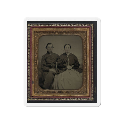 Unidentified Soldier In Union Uniform And Unidentified Woman(2) (U.S. Civil War) Refrigerator Magnet-4" x 4"-The Sticker Space