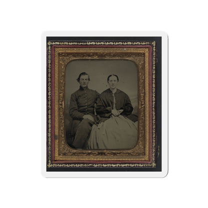 Unidentified Soldier In Union Uniform And Unidentified Woman(2) (U.S. Civil War) Refrigerator Magnet-5" x 5"-The Sticker Space