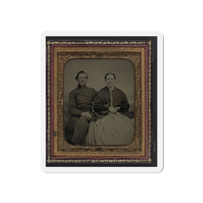 Unidentified Soldier In Union Uniform And Unidentified Woman(2) (U.S. Civil War) Refrigerator Magnet-6 × 6"-The Sticker Space