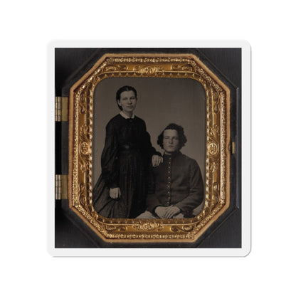 Unidentified Soldier In Union Uniform And Unidentified Woman(3) (U.S. Civil War) Refrigerator Magnet-2" x 2"-The Sticker Space