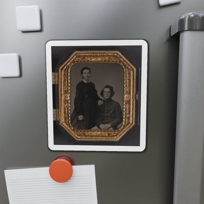 Unidentified Soldier In Union Uniform And Unidentified Woman(3) (U.S. Civil War) Refrigerator Magnet-The Sticker Space