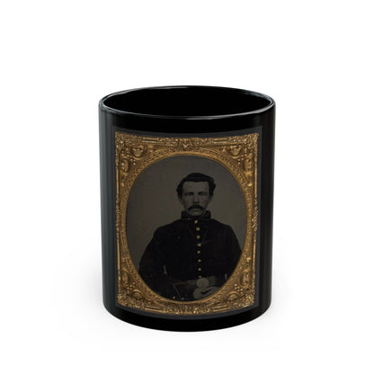 Unidentified Soldier In Union Uniform (U.S. Civil War) Black Coffee Mug-11oz-The Sticker Space