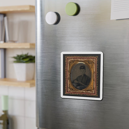 Unidentified Soldier In Union Uniform With 1842 Aston Johnson Pistol (U.S. Civil War) Refrigerator Magnet-The Sticker Space