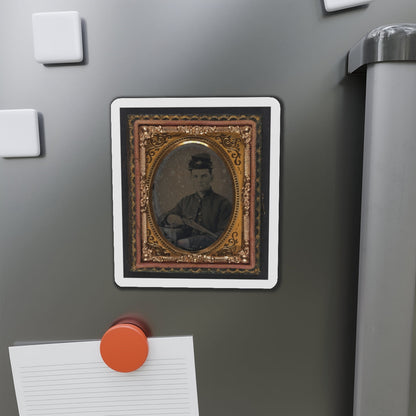 Unidentified Soldier In Union Uniform With 1842 Aston Johnson Pistol (U.S. Civil War) Refrigerator Magnet-The Sticker Space