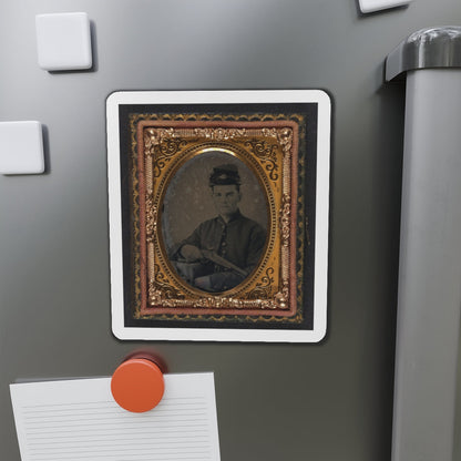 Unidentified Soldier In Union Uniform With 1842 Aston Johnson Pistol (U.S. Civil War) Refrigerator Magnet-The Sticker Space