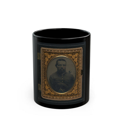 Unidentified Soldier In Union Uniform With Artillery Forage Cap (U.S. Civil War) Black Coffee Mug-11oz-The Sticker Space