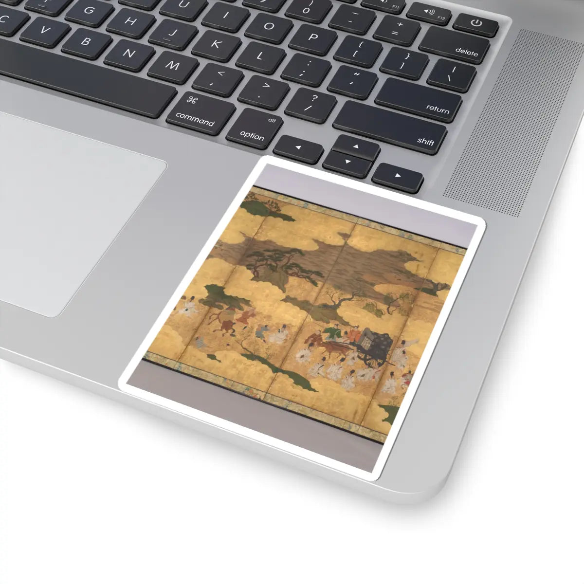 Unidentified - Sugawara no Michizane Being Exiled to Dazaifu - early 17th century v3 - STICKER Vinyl Kiss-Cut Decal