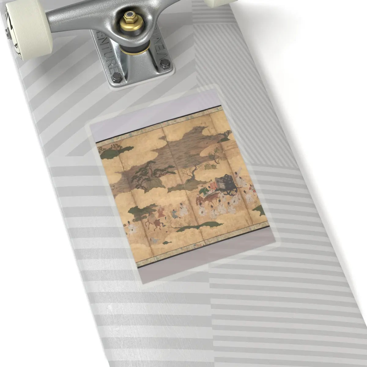 Unidentified - Sugawara no Michizane Being Exiled to Dazaifu - early 17th century v3 - STICKER Vinyl Kiss-Cut Decal
