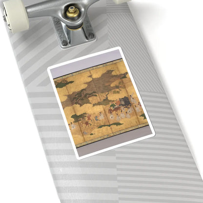 Unidentified - Sugawara no Michizane Being Exiled to Dazaifu - early 17th century v3 - STICKER Vinyl Kiss-Cut Decal