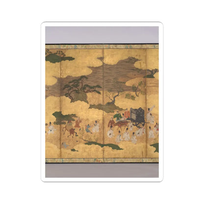 Unidentified - Sugawara no Michizane Being Exiled to Dazaifu - early 17th century v3 - STICKER Vinyl Kiss-Cut Decal