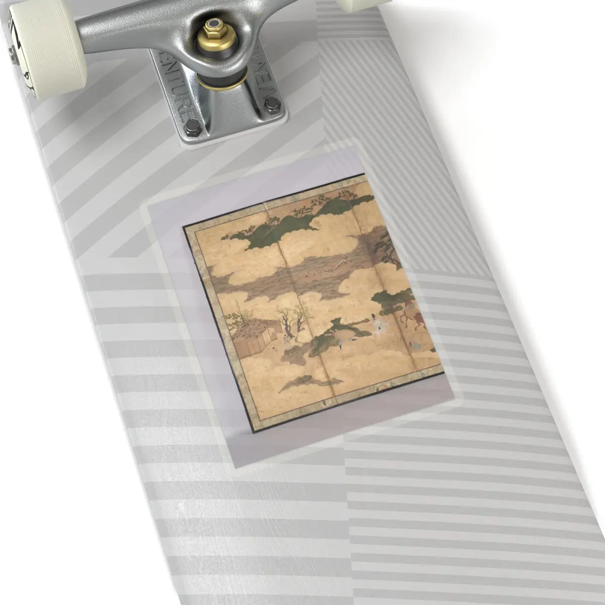 Unidentified - Sugawara no Michizane Being Exiled to Dazaifu - early 17th century v4 - STICKER Vinyl Kiss-Cut Decal