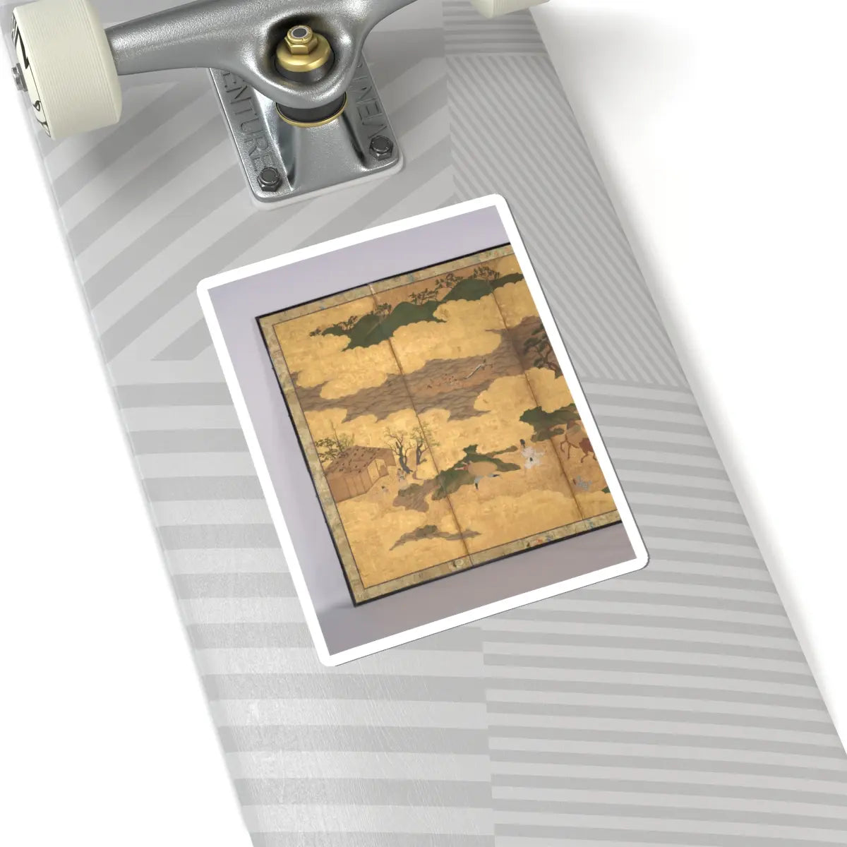 Unidentified - Sugawara no Michizane Being Exiled to Dazaifu - early 17th century v4 - STICKER Vinyl Kiss-Cut Decal