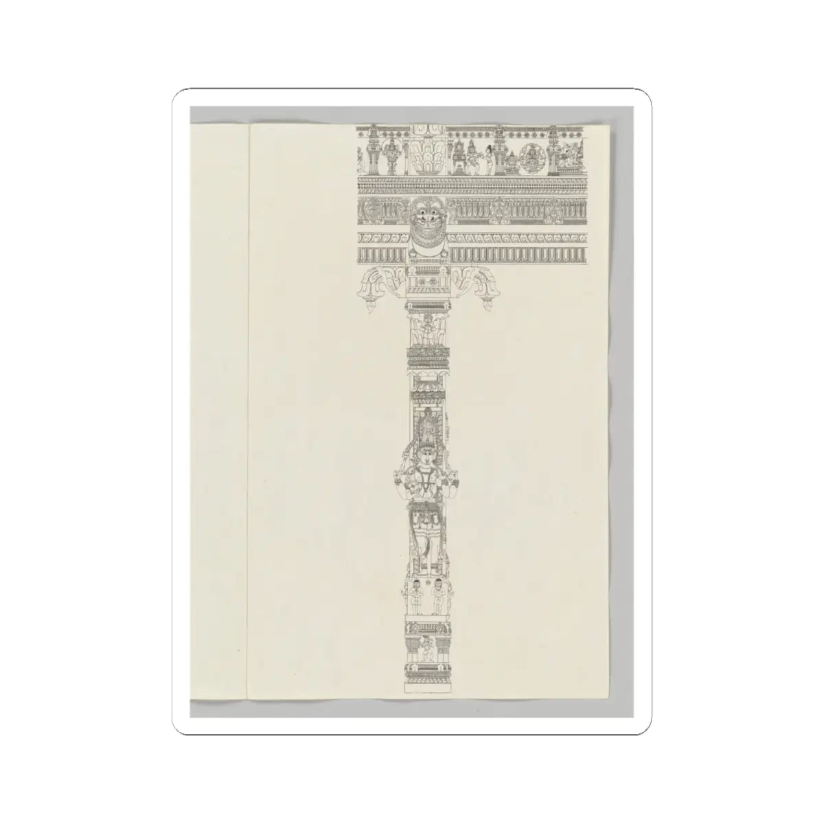 Unidentified - Sundareshvara teaching a bird a mantra - ca. 1800 - STICKER Vinyl Kiss-Cut Decal
