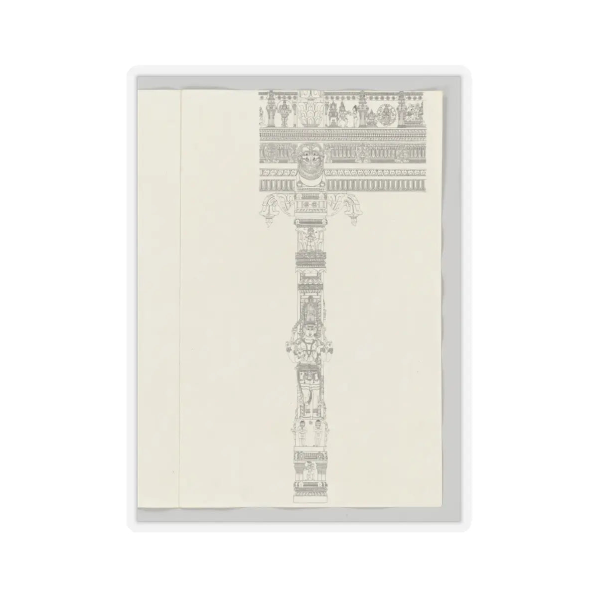 Unidentified - Sundareshvara teaching a bird a mantra - ca. 1800 - STICKER Vinyl Kiss-Cut Decal