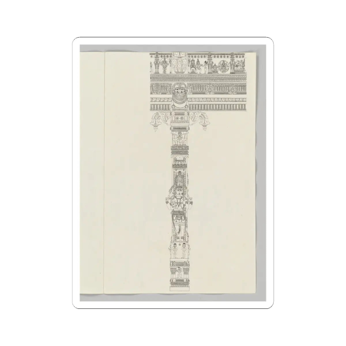 Unidentified - Sundareshvara teaching a bird a mantra - ca. 1800 - STICKER Vinyl Kiss-Cut Decal