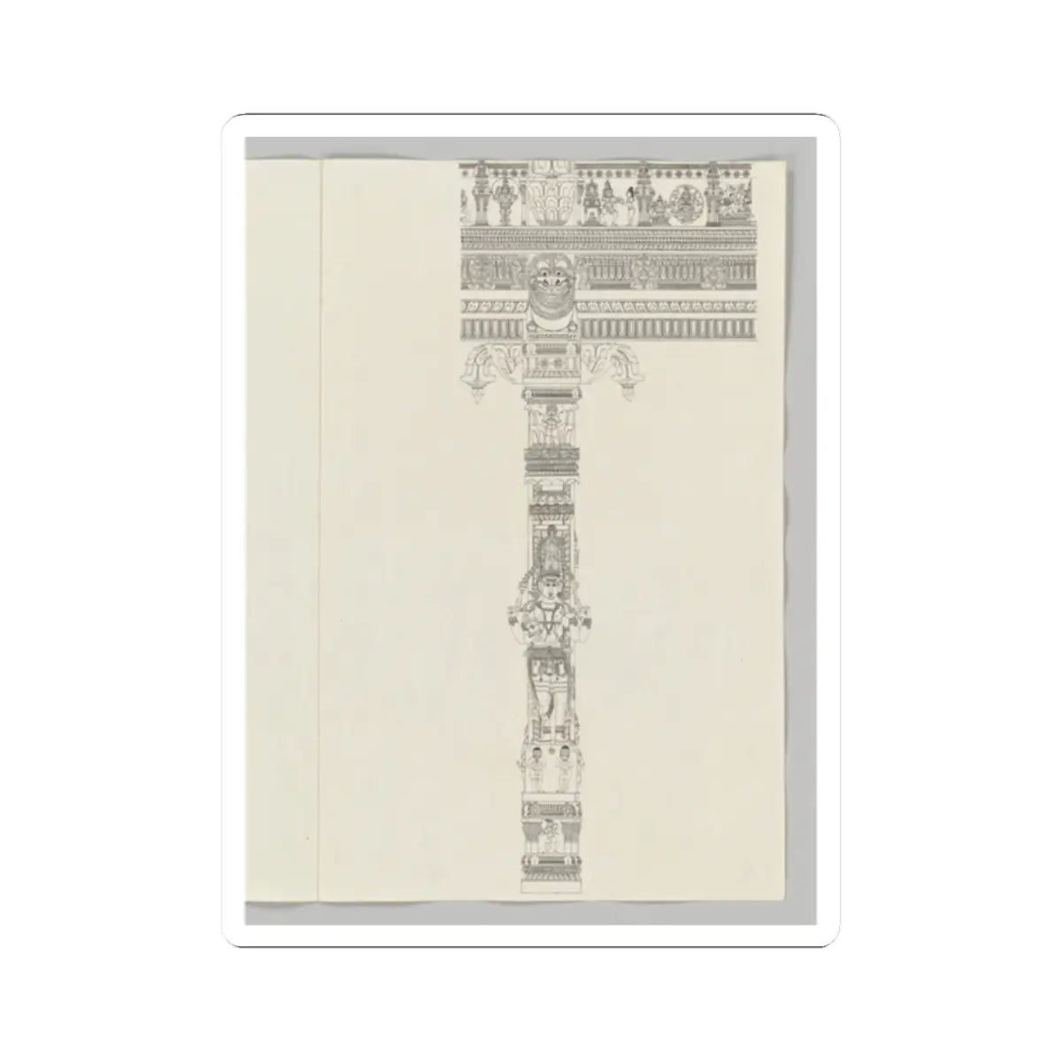 Unidentified - Sundareshvara teaching a bird a mantra - ca. 1800 - STICKER Vinyl Kiss-Cut Decal