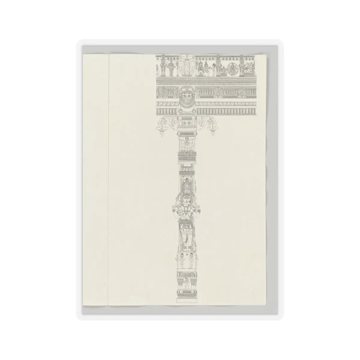 Unidentified - Sundareshvara teaching a bird a mantra - ca. 1800 - STICKER Vinyl Kiss-Cut Decal