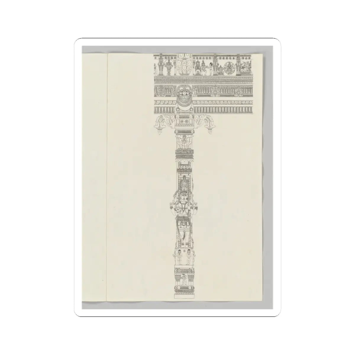 Unidentified - Sundareshvara teaching a bird a mantra - ca. 1800 - STICKER Vinyl Kiss-Cut Decal