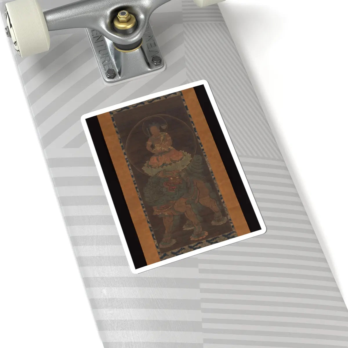 Unidentified - The Bodhisattva Monju (Manjushri) with Five Topknots - 14th century v1 - STICKER Vinyl Kiss-Cut Decal
