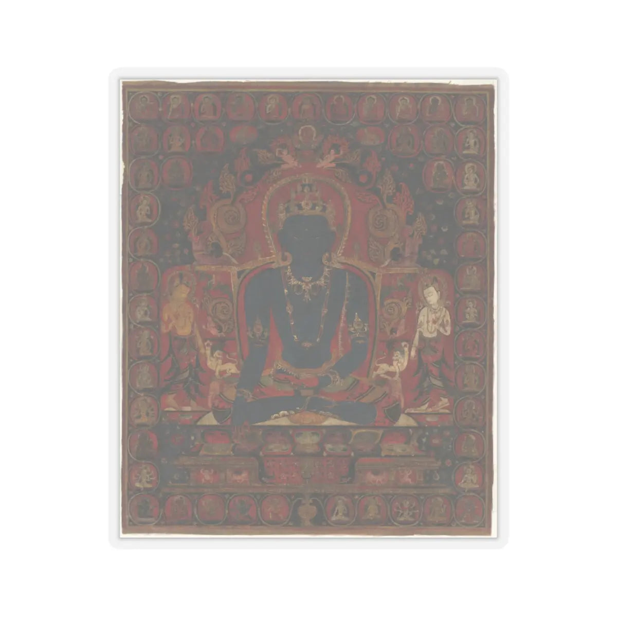 Unidentified - The Transcendent Buddha Akshobhya - 13th or early 14th century - STICKER Vinyl Kiss-Cut Decal