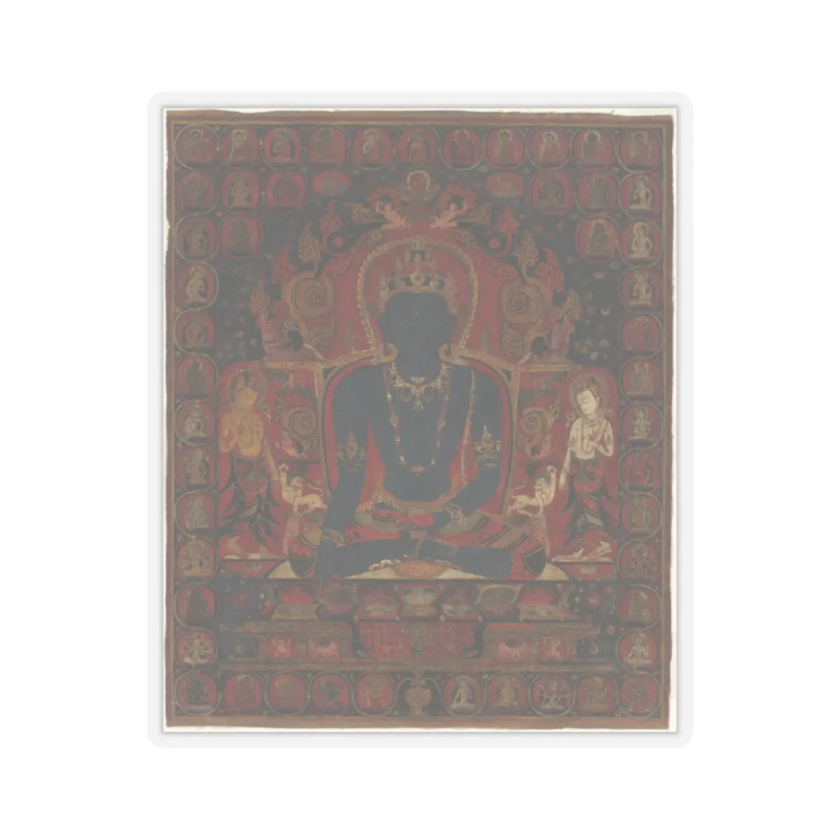 Unidentified - The Transcendent Buddha Akshobhya - 13th or early 14th century - STICKER Vinyl Kiss-Cut Decal