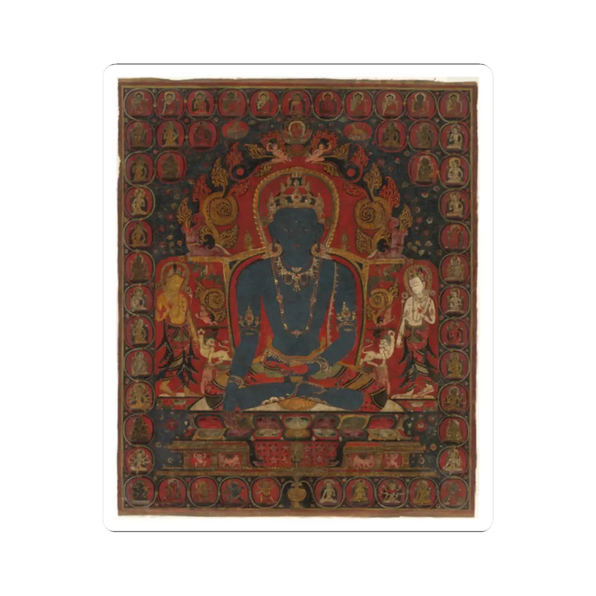 Unidentified - The Transcendent Buddha Akshobhya - 13th or early 14th century - STICKER Vinyl Kiss-Cut Decal