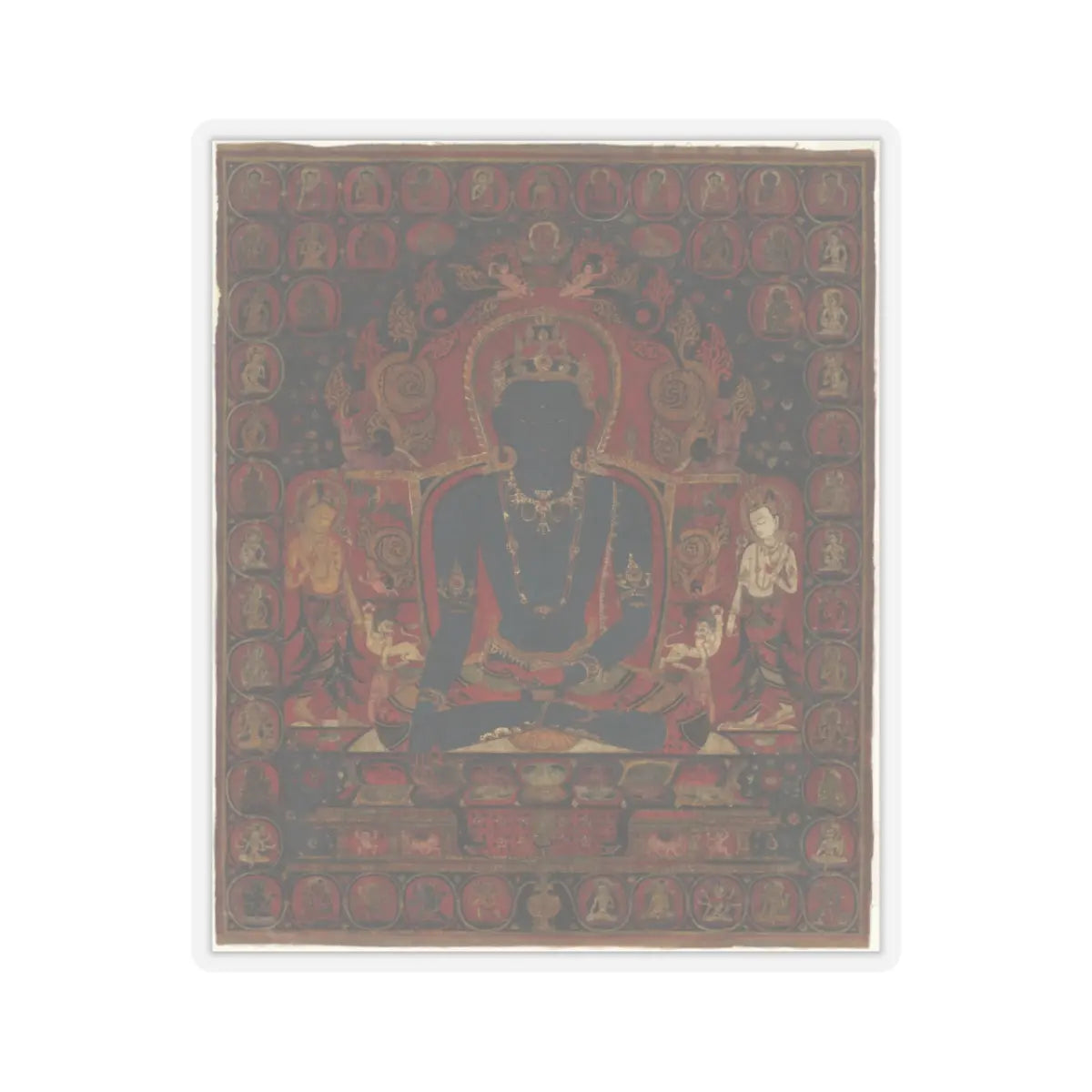 Unidentified - The Transcendent Buddha Akshobhya - 13th or early 14th century - STICKER Vinyl Kiss-Cut Decal