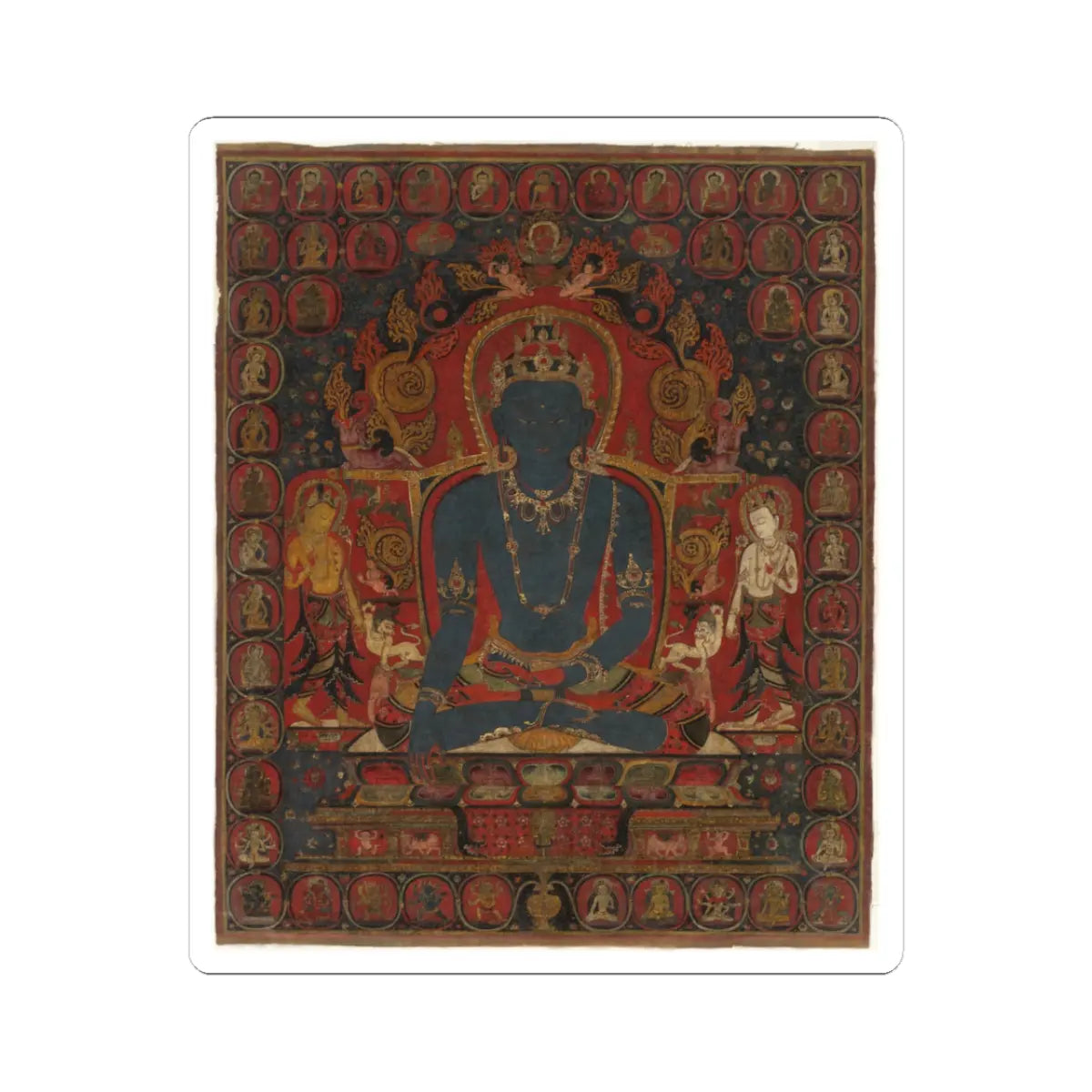 Unidentified - The Transcendent Buddha Akshobhya - 13th or early 14th century - STICKER Vinyl Kiss-Cut Decal