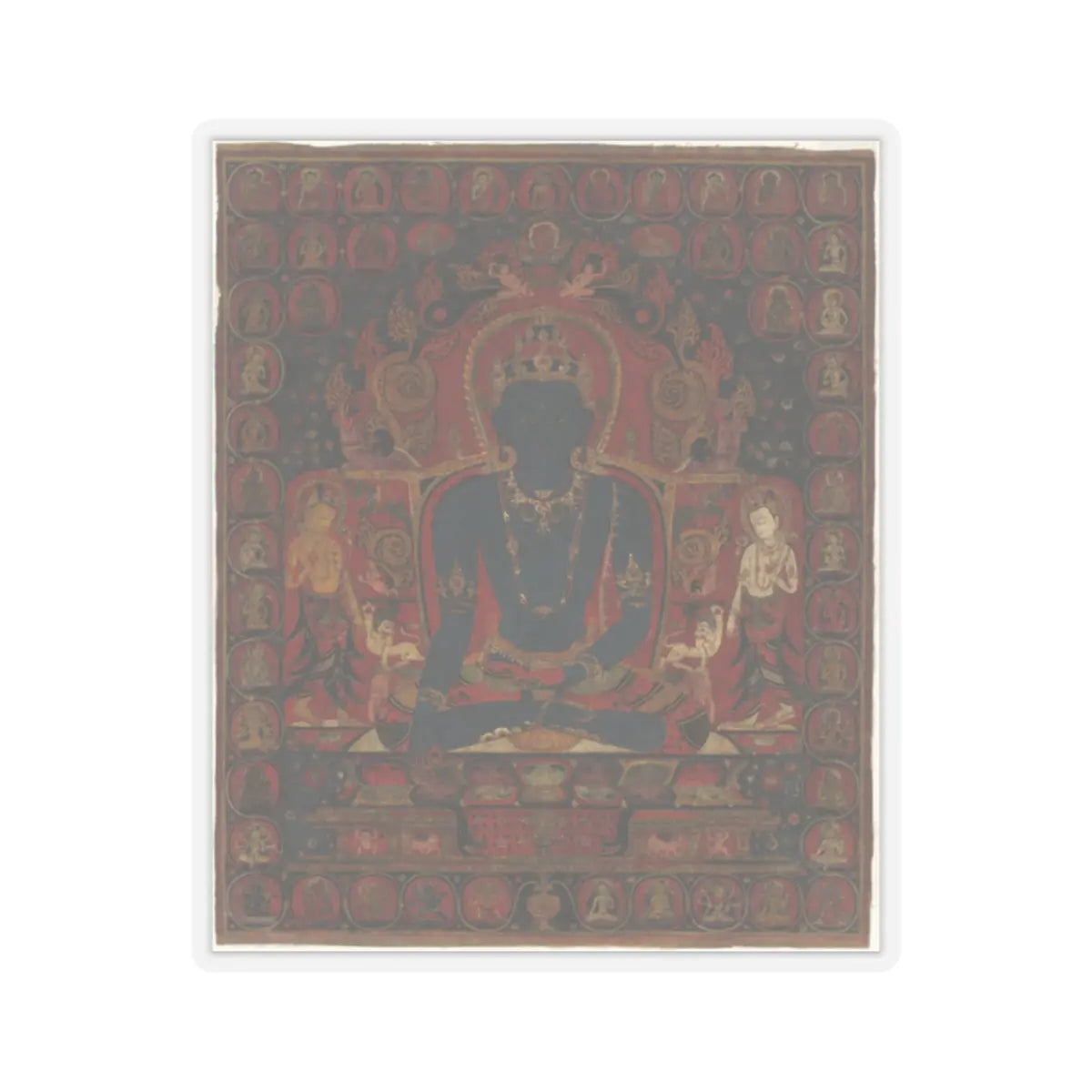 Unidentified - The Transcendent Buddha Akshobhya - 13th or early 14th century - STICKER Vinyl Kiss-Cut Decal