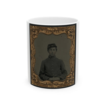 Unidentified Young Soldier In Union Uniform (U.S. Civil War) White Coffee Mug-11oz-The Sticker Space