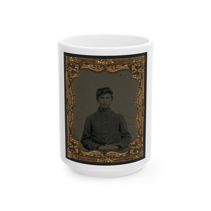 Unidentified Young Soldier In Union Uniform (U.S. Civil War) White Coffee Mug-15oz-The Sticker Space