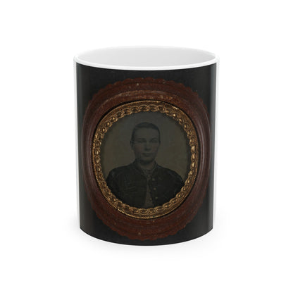 Unidentified Young Soldier In Union Uniform(2) (U.S. Civil War) White Coffee Mug-11oz-The Sticker Space