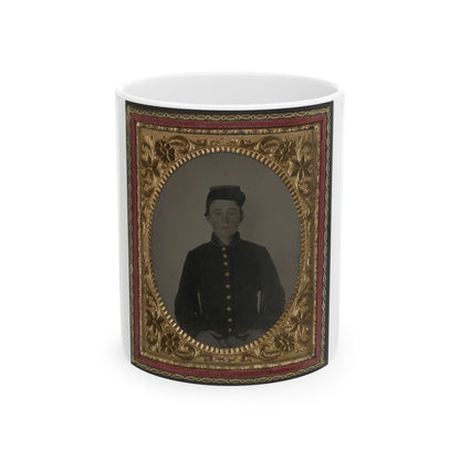 Unidentified Young Soldier In Union Uniform(3) (U.S. Civil War) White Coffee Mug-11oz-The Sticker Space